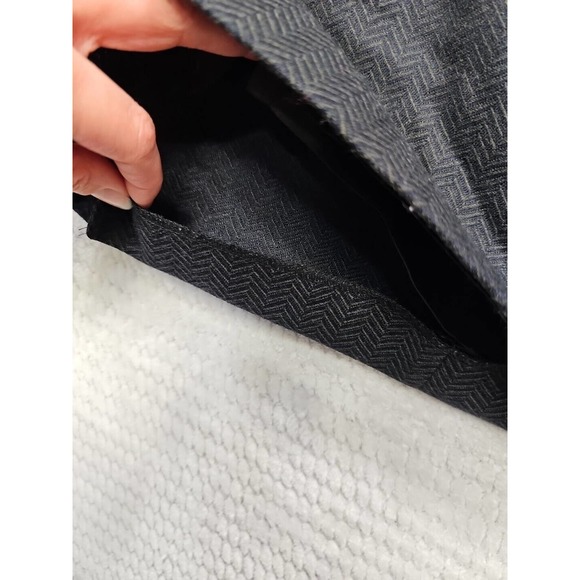 Harve Benard Skirt Womens 8 100% Wool Gray & Dark Blue Patterned - Picture 5 of 7